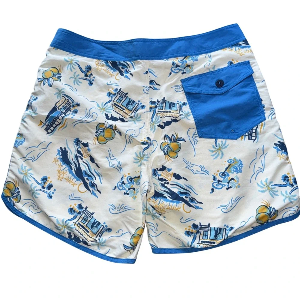 Patagonia wavefarer Board Shorts 36 c-street toasted white Tropical Surf swim